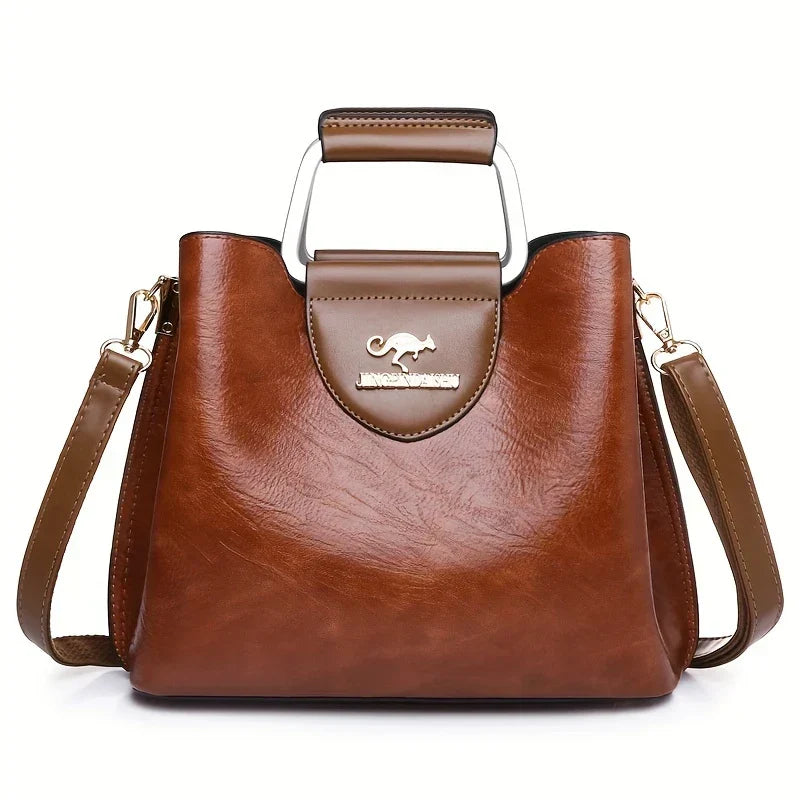 Isabella - Chic Leather Bucket Bag