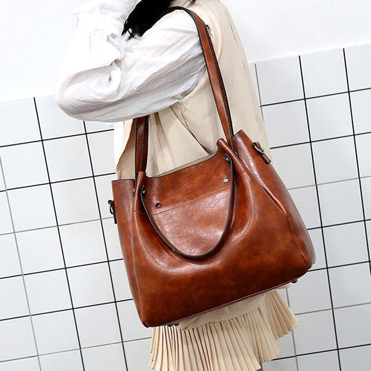 Riley - Vintage Soft 4-Piece Leather Bag Set
