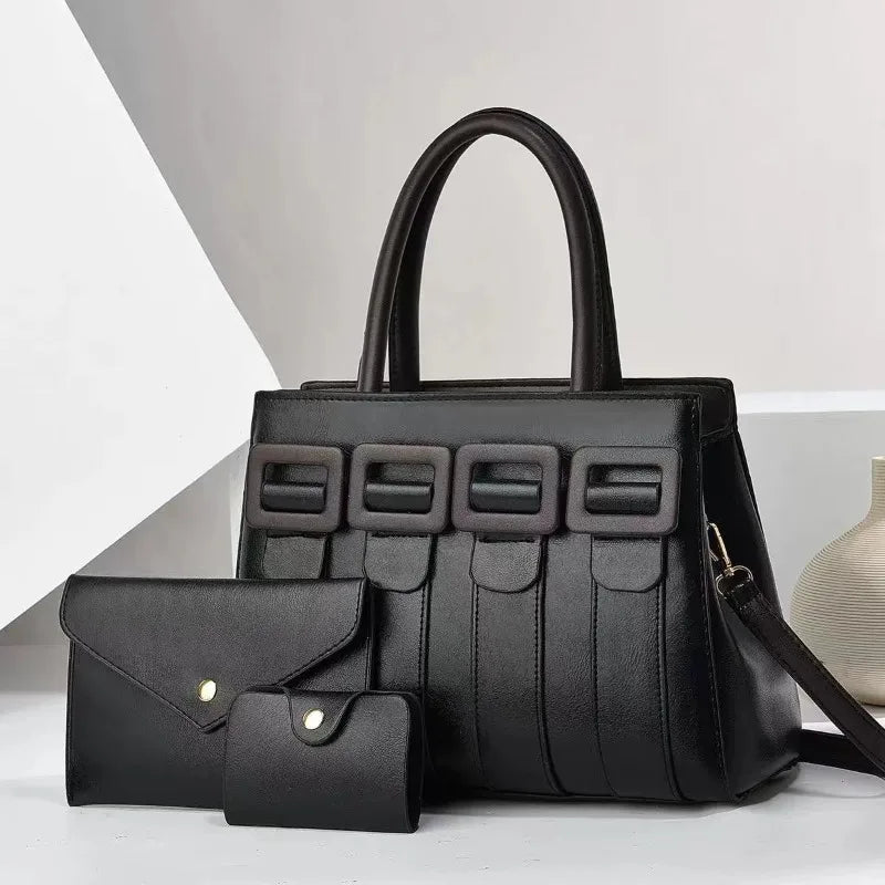Zoe - Premium 3-Piece Leather Bag Set