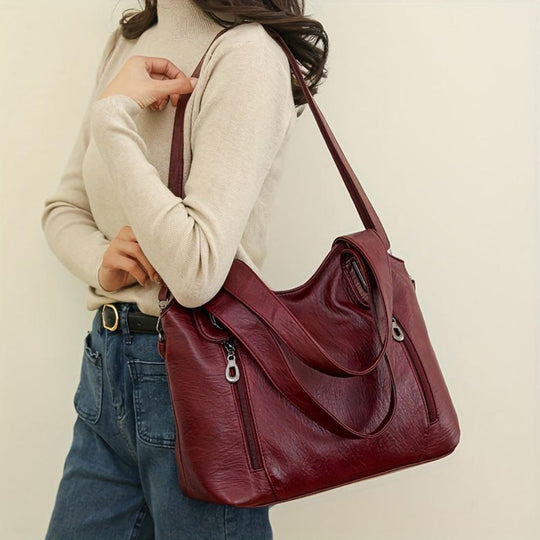 Lily - Retro Tote Leather Shoulder Bag